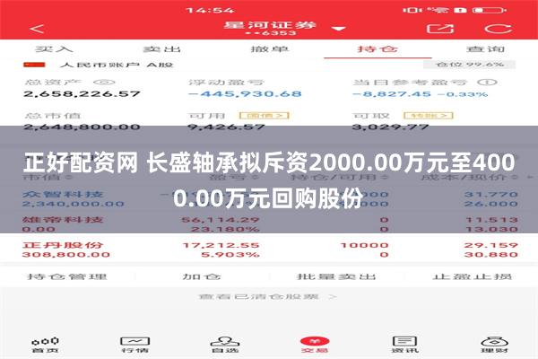 正好配资网 长盛轴承拟斥资2000.00万元至4000.00万元回购股份