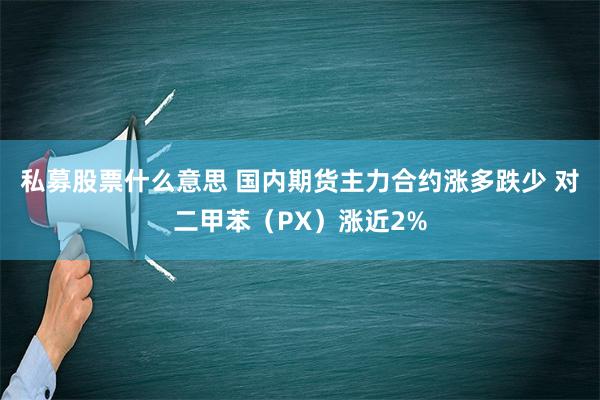 私募股票什么意思 国内期货主力合约涨多跌少 对二甲苯（PX）涨近2%