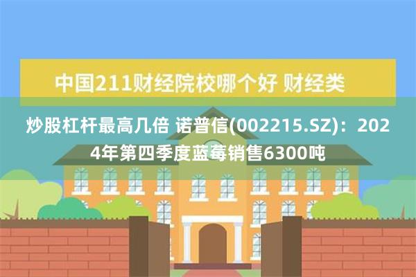 炒股杠杆最高几倍 诺普信(002215.SZ)：2024年第四季度蓝莓销售6300吨